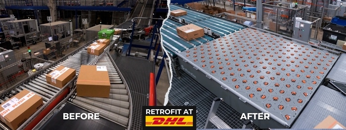 retrofit at DHL Greven before and after